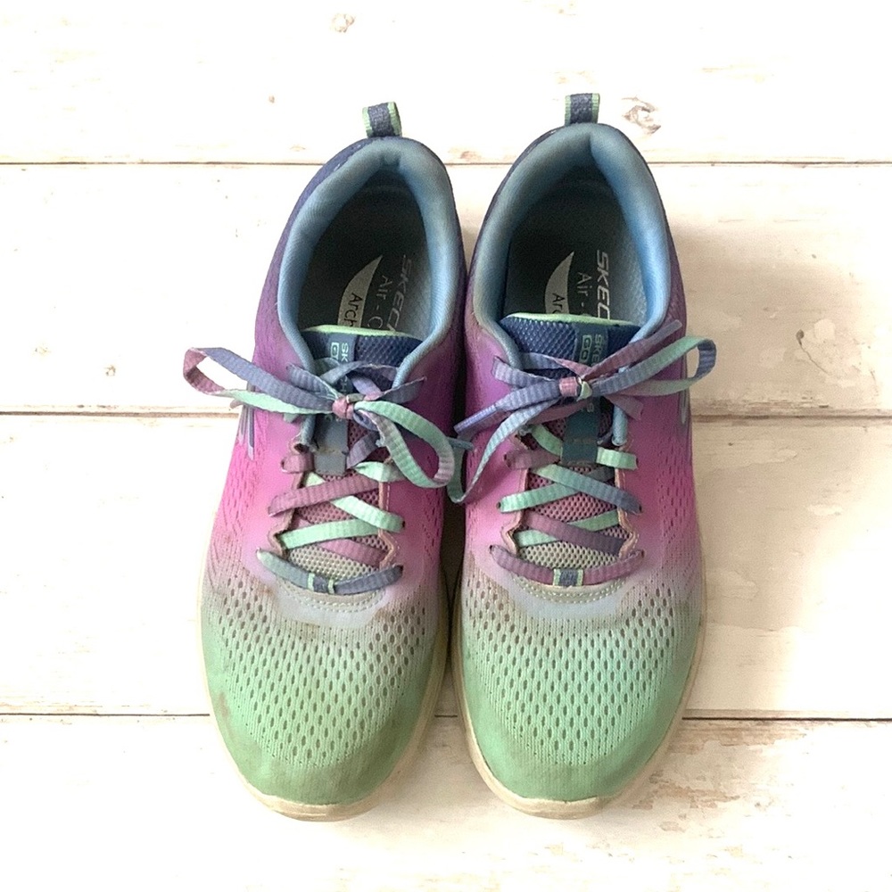 Skechers Size 6 Women’s Ombré Sneakers Athletic Running Workout Shoes Air Cooled